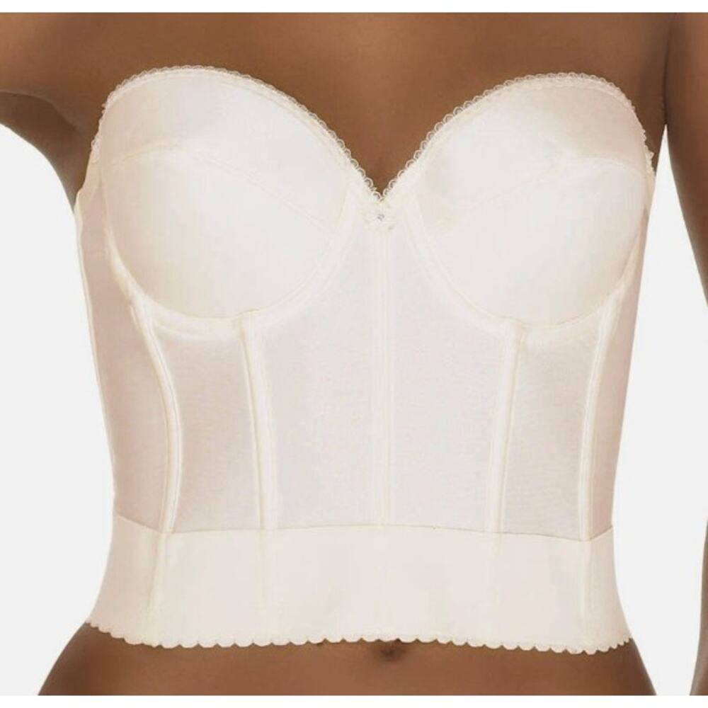 Dominique Noemi Backless Satin Longline Bra 32A Style 6377 Glam Bridal NWT*
